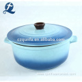 Heat Resistant Color Round Ceramic Casserole With Lid